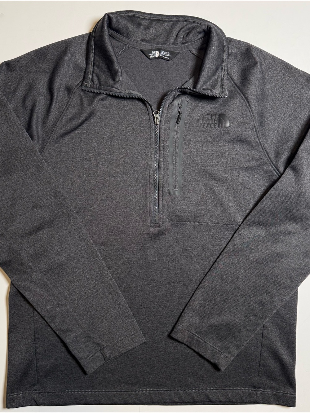 The North Face 1/2-Zip Pullover Mock Neck Long Sleeve Gray Performance Men's M